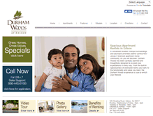 Tablet Screenshot of durhamwoodsapartments.com